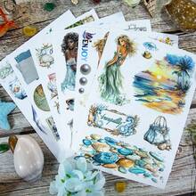 20Sheets Large Size Waterproof Dual-Material Four Seasons Washi PET Sticker Book Beautiful Lady Stickers Set For Scrapbooking Junk Journal Planner - Four Seasons Sticker Book - View 6