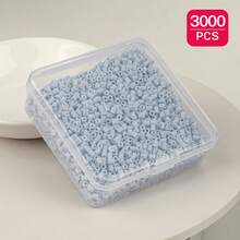 Manik-manik Fuse Sundymot 2,6mm, 3000 PCS+ Sistem Warna Hijau & Biru, Kemasan Terpisah, Dengan Kotak Penyimpanan Persegi Kecil, Mudah Disimpan, Gantungan Kunci Liontin DIY, Bahan Kerajinan Pembuatan Perhiasan, Musim Wisuda Kembali ke Sekolah, Natal, Hadiah Pesta Ulang Tahun, Kit Isi Ulang Massal Manik-manik Fuse 2,6mm Multi-Warna - Manik-manik puzzle 2,6mm - View 21