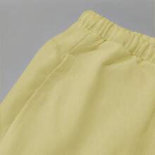 Women's Casual Comfortable Versatile Linen Loose Flowy Wide Leg Pants, Effortless Style - Light Yellow - View 6