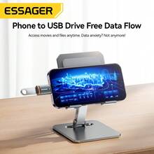 ESSAGER 5A OTG Adapter, USB To Type-C To USB Converter, 5Gbps High Speed Transfer, Suitable For Connecting Phones And Computers - Grey - View 5