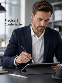 Universal Metal 3-In-1 Stylus Pen, Magnetic Cap Design, Capacitive Writing And Drawing Pen For Touchscreen Tablets And Smartphones - View 8