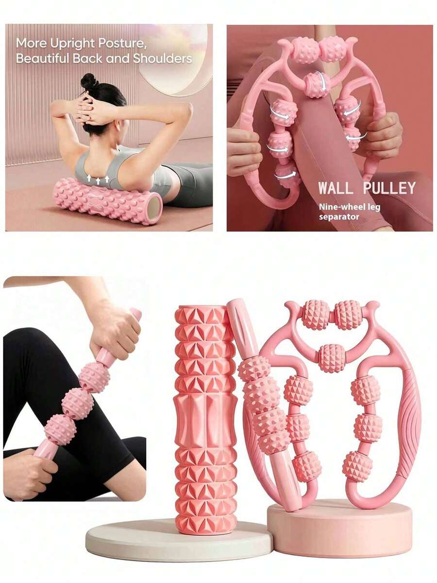 360° Anti-Cellulite Mini Massager Set/Round Massage Roller - Lymphatic Detox Massager - Muscle Roller, Deep Fascia Massage, Eliminate Cellulite, Suitable For Legs/Thighs/Buttocks, Anti-Cellulite Roller Makes Skin Smooth