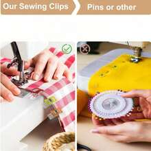 100/50/31/10/1pc Multicolor Sewing Clips, Quilting Clips, Multi-Functional Plastic Fabric Clips, Craft Tools, Office Clips, Sewing Clamps, Crochet Knitting Clips, Universal Quilting Hemming Clips, Fabric Clips, Paper Clips, Random Color - Colorful Sewing Clips and Fabric Clips - View 6