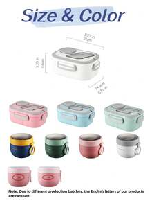 SEAL LOCK 1/3pcs-Portable Divided Plastic Lunch Box, Microwaveable Lunch Box For Students And Office Workers, Sealed Leak-Proof Bento Box With Air Vent, Divided Fresh-Keeping Meal Box For Outdoor Picnic, Suitable For Commuting, Outdoor, Home - Multicolor - View 11