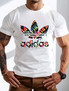 Men's Pure Cotton Short-Sleeved T-Shirt Casual Summer Basic Tee Breathable Comfortable Daily Wear Top - 白色 - 查看 6