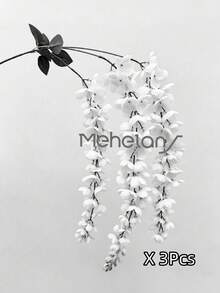 MEHELANY 3/1件裝人造粉色紫藤花，仿真懸掛紫藤花，適用居家婚禮派對裝飾，落地花瓶、陽台窗戶牆面裝飾，室內客廳布置，戶外婚禮拱門與新娘花束花藝裝飾 - 粉色 - 查看 7