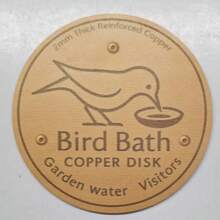 1pc Wooden Bird Bath Tray With 3-Point Support, Copper Bird Bath Purification Plate 0.6mm, Suitable For Outdoor Thick Garden Patio Fountain Universal - Multicolor - View 10