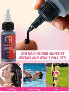 Lem Ekstensi Rambut 6/3/1pc - Lem Ekstensi Rambut Multifungsi, Perekat Cepat 30ml - Tak Terlihat, Lem Renda Anti Jamur, Cocok Untuk Wig Dan Bulu Mata (Perekat Kuat, Tahan Air) Alat Ekstensi Rambut Perekat Cair Lem Perekat Tak Terlihat Profesional - MultiWarna - View 4