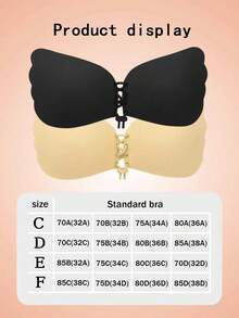 1pc Invisible Front-Tie Adhesive Bra, Suitable For Summer, Wedding Dress Push-Up Bra, Backless Dress And More - Multi-color - View 8