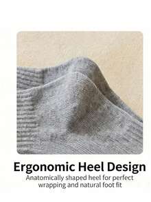 5/10 Pasang Kaos Kaki Tinggi Unisex, Kaos Kaki Olahraga Putih dan Abu-abu Polos dengan Manset, Cocok untuk Pemakaian Sehari-hari - Beraneka warna - View 3