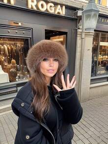 Women's Winter Hat, Blending European And Korean Styles, Designed As A Warm Head Accessory, Large Size Thick Solid Color Design, Combining Practicality And Versatility, Suitable For Various Occasions - Multicolor - View 9