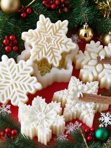Resin Silicone Mold, 6-In-1 Christmas Snowflake Aromatherapy Candle Mold, Multiple Snowflake Element Design, DIY Creative Christmas Snowflake Plaster Mold, Home Decor/Gift Decoration Epoxy Resin Mold, Craft Casting Mold, Art Decoration Clay Plaster Mold - Snowflake Mold - View 8