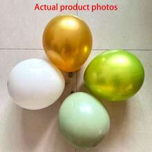21pcs/41pcs/61pcs Vintage Olive Green & Gold Latex Balloons, Birthday Party Decorations, Shower Balloons, Wedding Celebration Supplies - Multicolor - View 10