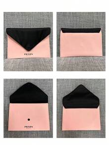 PRADA BEAUTY 粉白格紋抽繩收納袋，布料棋盤格紋化妝收納包，便攜多功能美妝配件收納袋，女性奢華禮品 PRADA‑GIFT‑23 - 粉色 - 查看 6