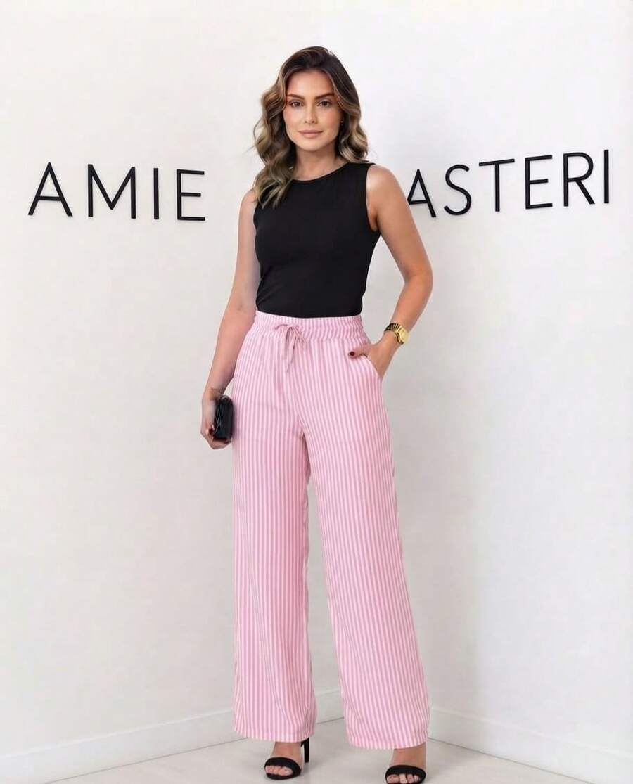 Women Pants - Rosa Pálido - Ver 1