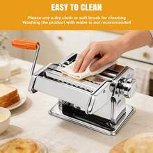 Vandise 3-In-1 Pasta Maker, Heavy Duty Stainless Steel Professional Pasta Machine  Table Top Clamp, Fresh Pasta Lasagne Spaghetti Tagliatelle Dumplings Maker Machine Cutter - Silver - View 4