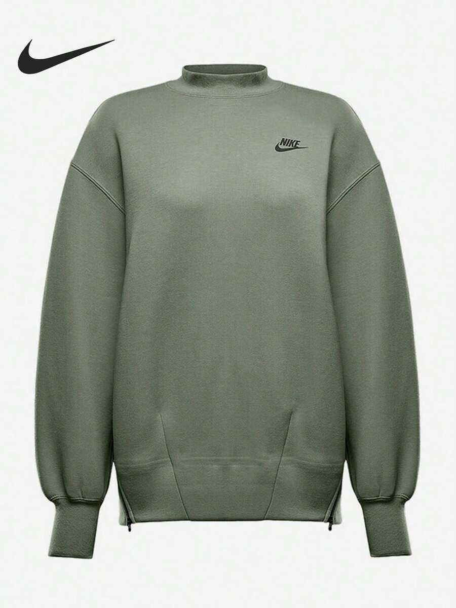Nike/Nike Authentic 24 Winter New Women's Side Zipper Stand Collar Loose Sweatshirt FV8042-370 - FV8042-370 - View 1