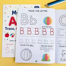 Lachilly 32-Page English Alphabet Tracing Workbook, Letter Recognition, Vocabulary Building, Classroom Teaching Supplies, Home Learning Resources, School Supplies - YY043 Alphabet Tracing Workbook - View 6