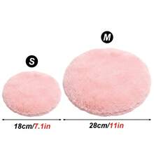 1pc Round Plush Comfortable Pet Resting Pad, Plush Round Pet Sleeping Mat, Warm Habitat Cushion, Soft Pet Sleeping Bed, Suitable For Hamsters, Guinea Pigs, Rabbits, Ferrets, Autumn/Winter Indoor Cage Resting Area Decor - View 3