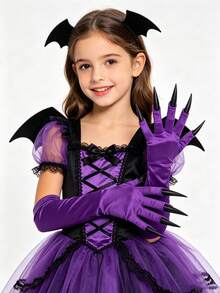 Halloween Ghost Claw Gloves, Dark Style Long Fingernail Witch Costume Performance Prop - Multicolor - View 10