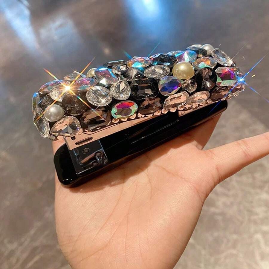 Stapler Kristal Berlian Imitasi Mengkilap, Stapler Kertas Portabel 1-20 Halaman, Aksesori Meja Dekoratif, Mendukung Stiker DIY, Perlengkapan Alat Tulis Praktis, Hadiah Sempurna untuk Pesta, Kantor Rumah, Dekorasi Kelas