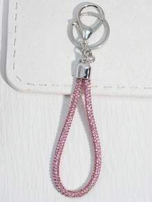 1-5pcs Fashion Rhinestone Pendant Keychain Bag Car Key Chain Pink Women Simple Key Chain - Multicolor - View 4