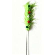 10pcs Long Furry Christmas Decorative Picks, Green Fur Bendable Holiday Decor - Multicolor - View 6
