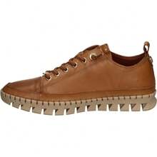 CARMELA | Carmela Lederschuhe für Damen – Flache Schuhe in Camel – Freizeit-Schnürschuh mit dekorativen Schnürsenkeln – Slip-On – Bequem und vielseitig – Hohe Qualität – Modell 162531 - Kamelfarben - Übersicht 4