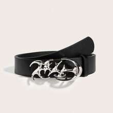 1pc American Y2K Fashion Rhinestone Unique Sequin Unisex PU Leather Belt, Suitable For Jeans, Suits, Casual Wear - Silver Sequin Party Belt - View 17