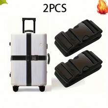 2Pcs Luggage Straps - Quick Release Anti-Theft Suitcase Belts | Durable Polyester For Air Travel, Camping & Business Trips | Adjustable, Easy-Clean & Lightweight - Luggage Strap - View 12