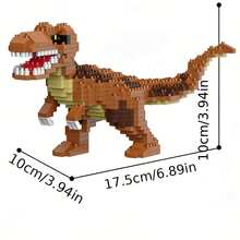 Balok Susun Dinosaurus Lucu - Dekorasi Hewan Peliharaan Mini DIY, Dekorasi Meja Kreatif, Sempurna untuk Pecinta Kucing. Hadiah Sempurna untuk Natal, Halloween, Ulang Tahun, dan Acara Lainnya! Hadiah untuk Pacar, Dekorasi Rumah Kreatif, Figur Kucing Balok Susun, Mainan DIY yang Menyenangkan - Balok bangunan dinosaurus - View 7