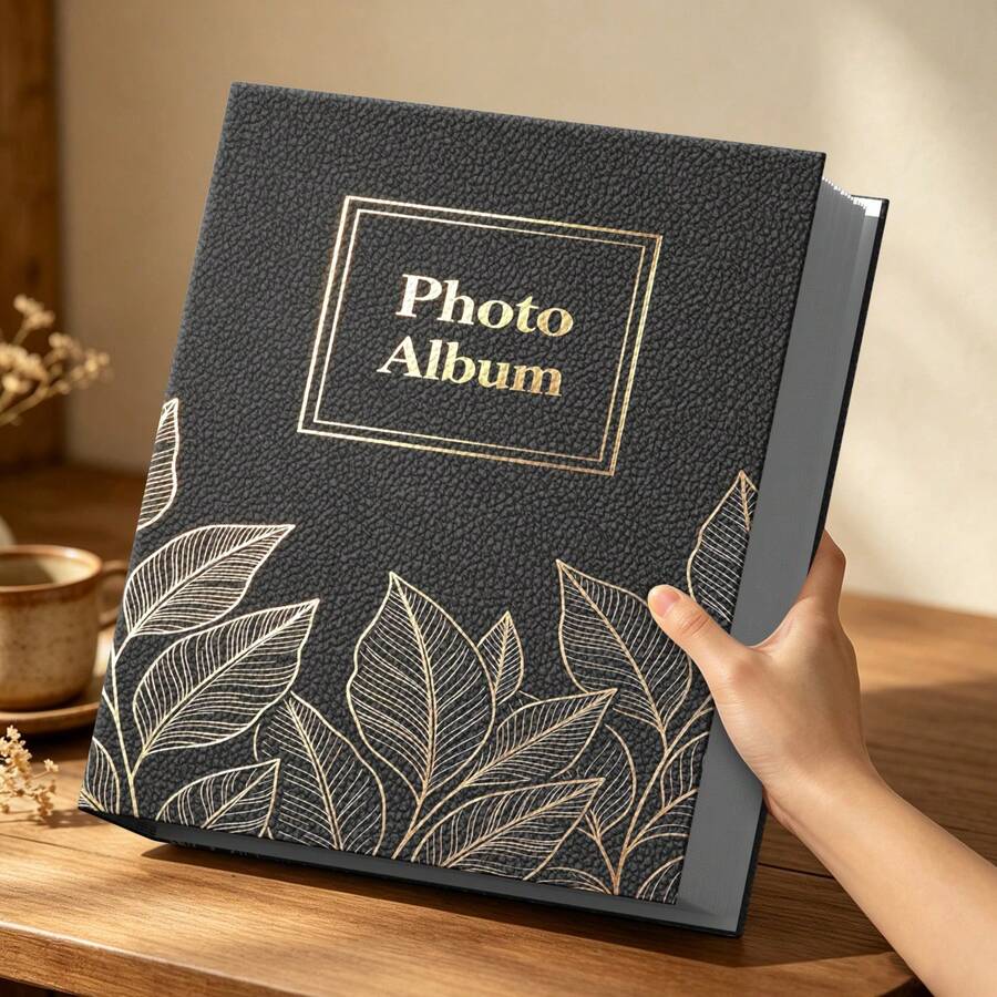1 Photo Album For 4*6inch Photos, Large Capacity, Full Landscape Pocket Design, 6 Inch 200 Photos, Suitable For Storing Travel Scenery And Family Gatherings - 1PC - View 1
