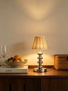 1pc Handwoven Table Lamp, USB Powered, Artistic Southeast Asian Style, Modern Ins Style, Vintage Creative Premium Decor Night Light, Suitable For Bedroom, Desk, Living Room - Handmade Table Lamp - View 6