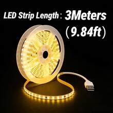 1-5m Ultra Bright Warm White USB LED Light Strip - 5V Cuttable Adhesive Backing Light Bar, Suitable For TV Backlight, Modern Living Room And Bedroom Decoration, Crystal Clear Brightness And Stable Performance - Multicolor - View 9