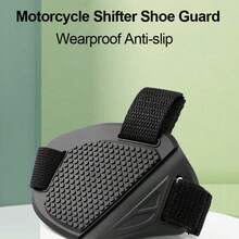 1pc/2pcs Black Motorcycle Gear Shift Protector Shoe Cover, Riding Gear Shift Lever Pad, Honeycomb Design Gear Shift Shoe Cover - A - View 2