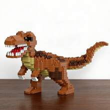 Balok Susun Dinosaurus Lucu - Dekorasi Hewan Peliharaan Mini DIY, Dekorasi Meja Kreatif, Sempurna untuk Pecinta Kucing. Hadiah Sempurna untuk Natal, Halloween, Ulang Tahun, dan Acara Lainnya! Hadiah untuk Pacar, Dekorasi Rumah Kreatif, Figur Kucing Balok Susun, Mainan DIY yang Menyenangkan - Balok bangunan dinosaurus - View 4