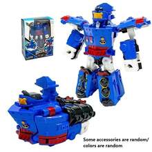 Transforming Mecha Set, Car To Robot Toy, Manual Transformation To Airplane Or Tank, Cartoon Robot Design, Educational Toy, Christmas Gift - Multicolor - View 17