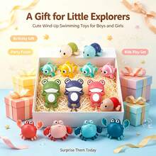 1 Set Baby Bath Toys, 1pc Wind-Up Floating Toy, Suitable For Boys And Girls, Children Bath Tub Toys Gift - Multicolor - View 8