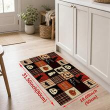 1/2pcs Halloween Ghost Black Cat Pumpkin Pattern, Vintage Diatomaceous Earth Bath Mat, Super Absorbent, Non-Slip, Perfect For Bathroom, Kitchen And Dining Room, Quick Dry, Machine Washable, Perfect Gift For Home Decor And Bathroom Mat - Multicolor - View 9
