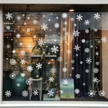 5pcs/Set 20*30cm Glue-Free Reusable PVC Christmas Static Glass Stickers, Winter White Snowflake Patterns In Various Sizes, Easy To Apply And Remove Without Residue Window Decor, Suitable For Christmas, New Year, Winter Party, Home Living Room, Store Window, Classroom, Office And Glass Door/Window Decoration - Multicolor - View 8