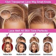 13x6 34Inch Ombre Highlight Straight Lace Front Wig 200% Density #4/27 Piano Color Honey Blonde Brown Wig Blended Hair Wig 13X4 Transparent Lace Frontal Wig For Women Pre Cut Lace Wear And GO Glueless Wig Pre Plucked Balayage 5x5 4x4 Lace Closure Wig - SP4/27 - View 7