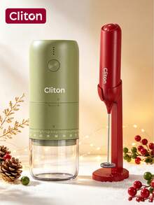 CLITON 90 External Adjust Electric Coffee Grinder, Coffee Corner Companion, Suitable For Dining Table Use, 2 Options: Grinder Only / Grinder & Milk Frother Set (Milk Frother Without Battery), Portable Travel Camping Mill, Elegant Holiday & Christmas Gift - Multicolor - View 20