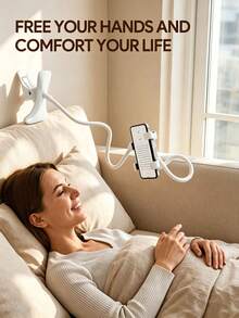 Adjustable Gooseneck Phone Holder Clip Mount, 360° Rotating Flexible Slouchy Phone Stand, Suitable For Sofa Headboard, Hands-Free Movie Watching, Reading, Live Streaming, Compatible With Smartphones - Multicolor - View 2