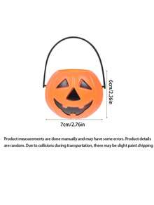 8pcs Halloween Pumpkin Lantern Candy Buckets, Suitable For Home, Store, Haunted House And Photo Props. They Add Halloween Charm To Any Scene, Can Be Used As Candy Bag Fillers Or DIY Decorations. Halloween Decor, Halloween Gifts - Multicolor - View 11