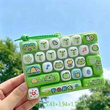 1 buah + Keyboard 26 Tombol + Liontin Kartun Hewan + Gantungan Kunci Kreatif + Hadiah Keyboard Penghilang Stres - MultiWarna - View 9
