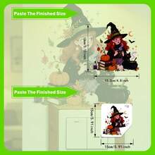 1pc 2D Halloween Witch Black Cat Pumpkin Light Switch Sticker, Indoor Wall Holiday Theme Self-Adhesive Decal - 1 Pc/15*15 cm - View 3