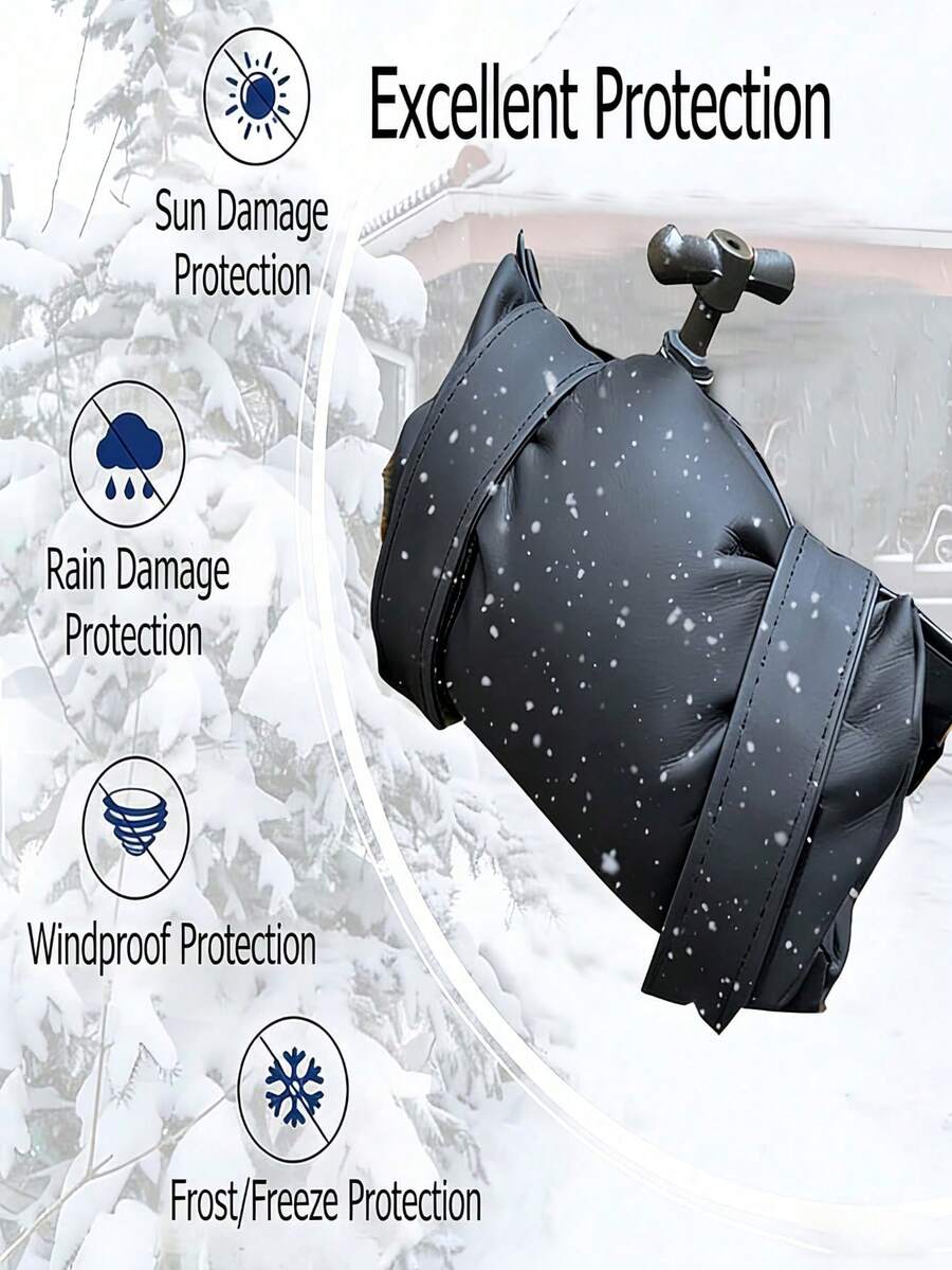 Thickened Faucet Anti-Freeze Insulation Cover, Outdoor Water Pipe Anti-Freeze & Dust Cover, Prevents Faucet Freezing, Winter Insulation Essential, Reusable, Easy To Remove, Suitable For Home, Garden, Kitchen And Various Outdoor Environments, Winter Must-Have - Multicolor - View 1