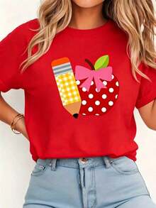 Women T-Shirts - Red - View 7