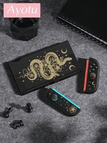 Ayotu بطانية حماية Switch بنمط الثعبان والنجمة والزهرة، متوافق مع Switch 2 الجديد (2025)/Switch NS/Switch OLED، يمكن استخدامه على محطة الإرساء دون إزالة بطانية الحماية، بطانية حماية عالمي لوحدة التحكم بالألعاب، اكسسوارات ألعاب Switch، مضاد للسقوط ومضاد للخدش، هدية الربيع الرومانسية/العودة إلى المدرسة/هدية عيد الحب - مشاهدة 5