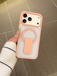 1件 粉色半透明 2合1 TPU+PC 防震磁吸支架手機殼，適用於 iPhone 18PRO/18PROMAX/11/11 Pro/11 Pro Max/12/12 Pro/12 Pro Max/13/13 Pro/13 Pro Max/14/14 Pro/14 Pro Max/14 Plus/15/15 Pro/15 Pro Max/15 Plus/16/16 Pro/16 Pro Max/16 Plus/16E/17/17 Pro/17 Pro Max/Air/S26/S26 Plus/S26 Ultra/S25/S25 Plus/S25 Ultra/S25 FE/S25 Edge/S24/S24 FE/S24 Plus/S24 Ultra/S23/S23 Plus/S23 Ultra/S23 FE/S22 Ultra - 粉色 - 查看 2